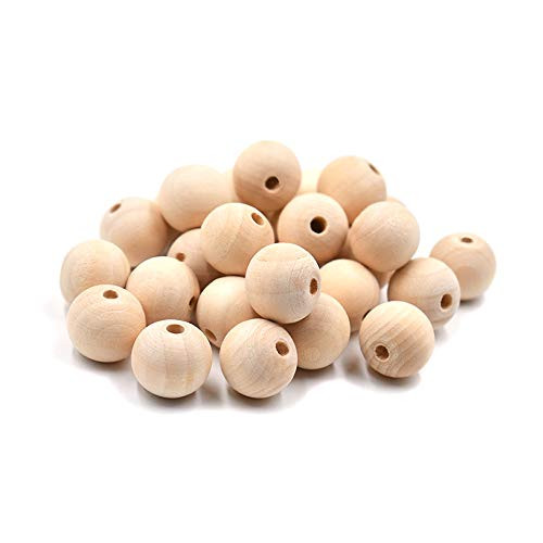 GJGIE 20mm Unfinished Natural Color Round Ball Wood Spacer Beads DIY Loose Wooden Beads for Jewelry Making Bracelet Spacer Charms?100PCS? GJGIE 20mm Unfinished Natural Color Round Ball Wood Spacer Beads DIY Loose Wooden Beads for Jewelry Making Bracelet Spacer Charms?100PCS?