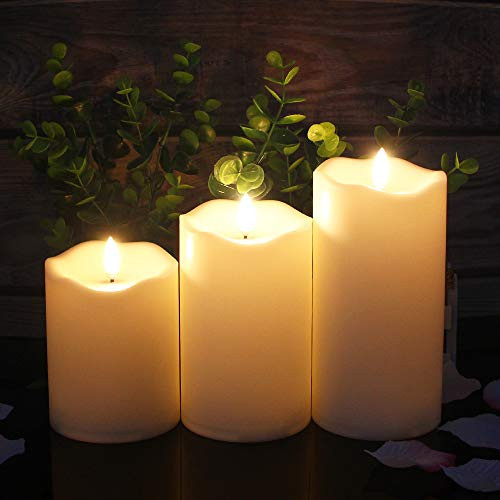 Realistic and Bright Flickering Candles Battery Operated Flameless LED TeaLight with Remote for Seasonal & Festival Celebration, Warm White Electric Fake Candle - Pack of 3