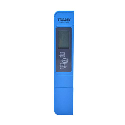 TDS EC Meter Temperature Tester Pen 3 In1 Function Conductivity Water Quality Measurement Tool TDS and EC Tester 0 5000ppm Blue TDS EC Meter Temperature Tester Pen 3 In1 Function Conductivity Water Quality Measurement Tool TDS and EC Tester 0 5000ppm Blue