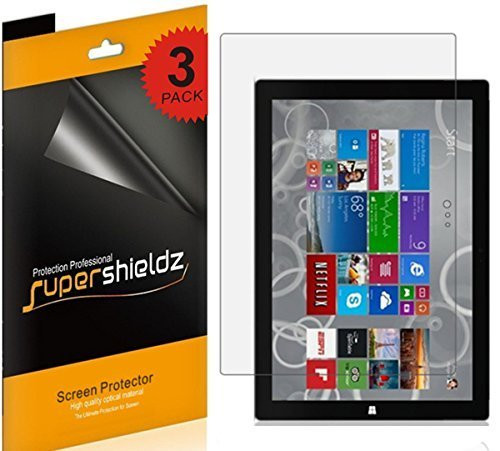 [3-Pack] Supershieldz High Definition Clear Screen Protector Shield for Microsoft Surface Pro 3 -Lifetime Replacement