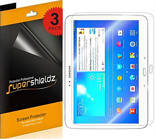 [3-Pack] Supershieldz High Definition Clear Screen Protector for Samsung Galaxy Tab 3 10.1 inch + Lifetime Replacement