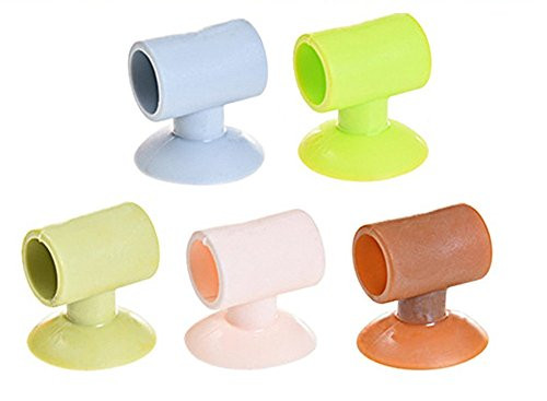 5Pcs Silicone Door Handle Bumper Knob Crash Pad Wall Protector Guard Door Stopper Anti Collision (Random Color)