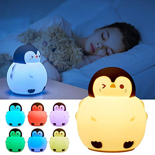 Cute Night Light for Kids,Penguin Baby Girls Teenage Animal Portable Squishy Silicone Toddler Battery Operated Led Bedroom Touch Lamp,Nursery Color Changing Soft Led Nightlight Cute Gifts Children Cute Night Light for Kids,Penguin Baby Girls Teenage Animal Portable Squishy Silicone Toddler Battery Operated Led Bedroom Touch Lamp,Nursery Color Changing Soft Led Nightlight Cute Gifts Children
