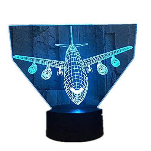 Air Plane 3D Light LED Table Lamp Optical Illusion Hologram Night Light 7 Colors Changing Mood Lamp Touch USB Lamp Air Plane 3D Light LED Table Lamp Optical Illusion Hologram Night Light 7 Colors Changing Mood Lamp Touch USB Lamp