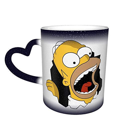 Homer Simpson Heat Changing Coffee Mug Ceramic Heat Sensitive Color Heat Sensitive Mug Changing Color Mug Color Magic Coffee Cup