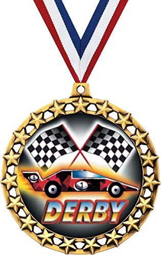 Pinewood Derby Medal, 2 1/2 inch Galaxy Star Derby Race Medals, Great Pinewood Derby Awards 1 Pack Prime