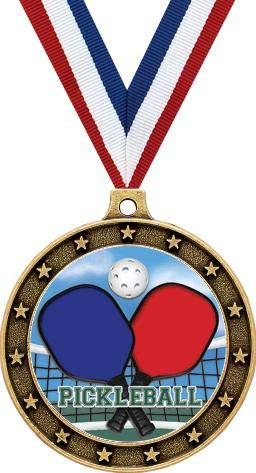 Pickleball Gold Medals - 2 1/2 inch Universe Star Pickleball Medal Award Prime