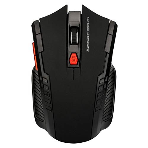 2.4GHz Wireless Optical Mouse Gamer New Game Wireless Mice with USB Receiver Mause for PC Gaming Laptops (Black)