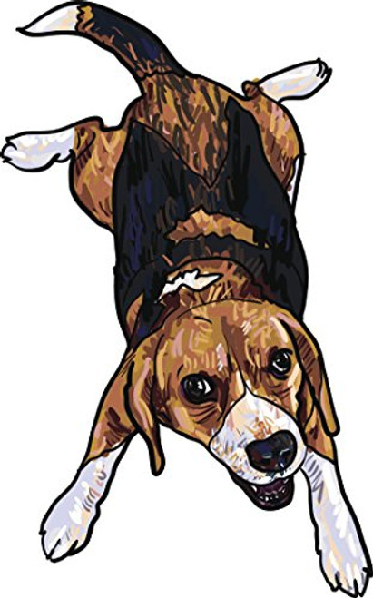 Cute Sweet Pen Sketch Beagle Puppy Dog Art Vinyl Sticker (12 inch Tall, Colored) Cute Sweet Pen Sketch Beagle Puppy Dog Art Vinyl Sticker (12 inch Tall, Colored)