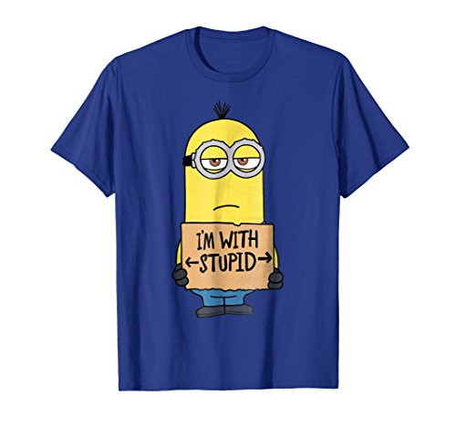 Despicable Me Minions Kevin I'm With Stupid Graphic T-Shirt Despicable Me Minions Kevin I'm With Stupid Graphic T-Shirt