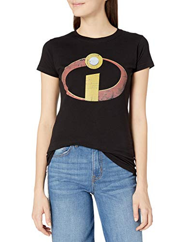 Disney Pixar Juniors the Incredibles Distressed Logo Graphic T-Shirt, Black, M