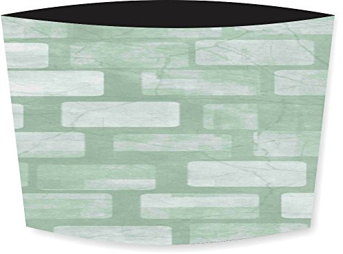 Rikki Knight Grunge Light Green Stones Design Latte Beverage Insulator, Black