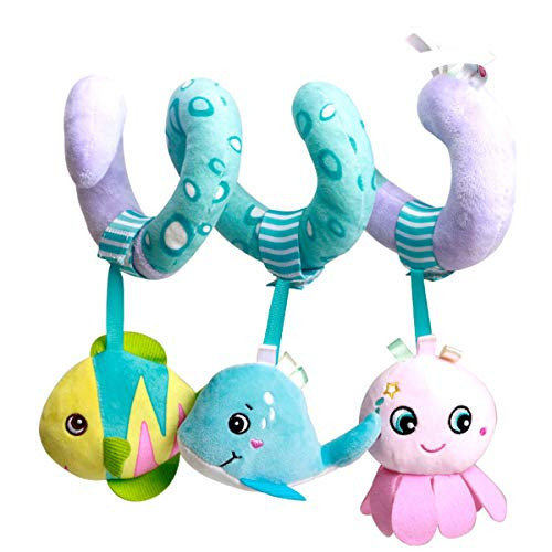 hongxinq Baby Hanging Rattle Toy Newborn Crib Spiral Plush Toy Car Seat Stroller Sensory Rattles Toy