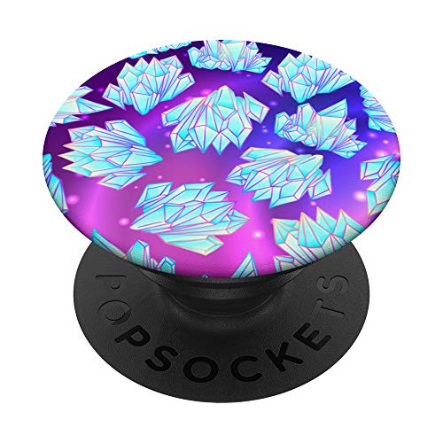 Pastel Goth Crystal Cluster Kawaii Witch Space Stars PopSockets PopGrip: Swappable Grip for Phones  and  Tablets