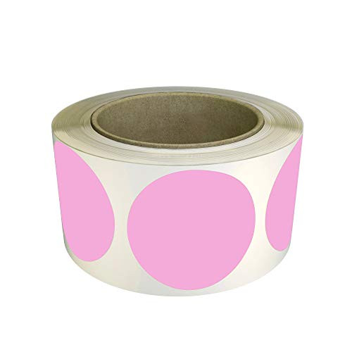 Royal Green Label Sticker Large 2 inch Color Coding Labels in Pastel Pink (50mm) - 600 Pack