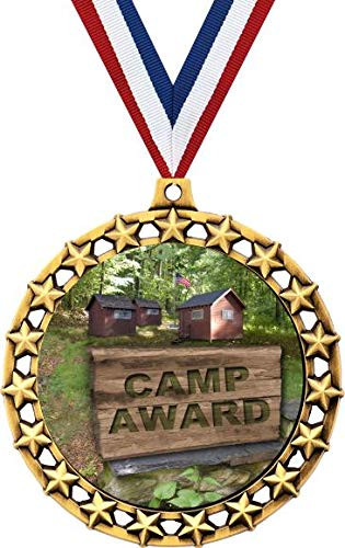 Camp Medal, 2 1/2 inch Galaxy Star Camp Award Medal, Great Camp Awards 1 Pack Prime