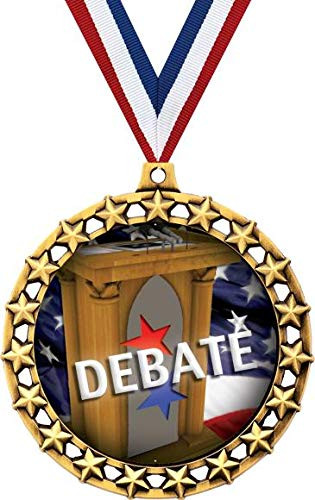 Debate Medal, 2 1/2 inch Galaxy Star Debate Medals, Great Debate Awards 1 Pack Prime