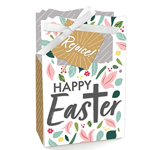 Big Dot of Happiness Religious Easter - Christian Holiday Party Favor Boxes - Set of 12