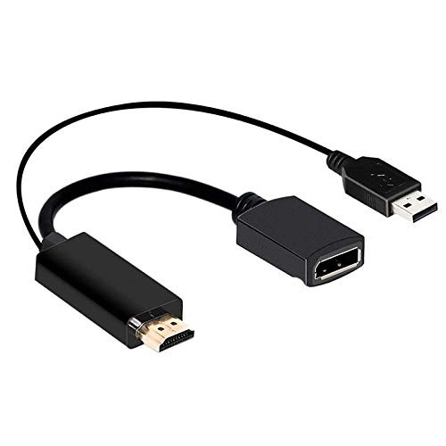 Kokiya HDMI to DisplayPort Converter Adapter with USB Power, 4K HDMI to DP Adaptor for HDMI Equipped System