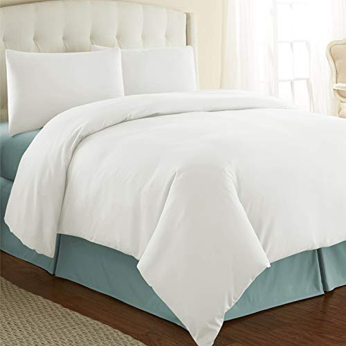 Bedding Duvet Cover 3 Piece Set, Washed Microfiber Comforter Cover and 2 Pillowcases, Ultra Soft and Breathable Bedding Set with Zipper Closure and Corner Ties, Beige Queen 90 inch×90 inch