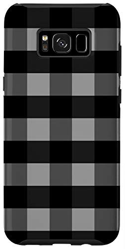 Galaxy S8plus Black And Gray Square Check Checkered Buffalo Plaid Pattern Case