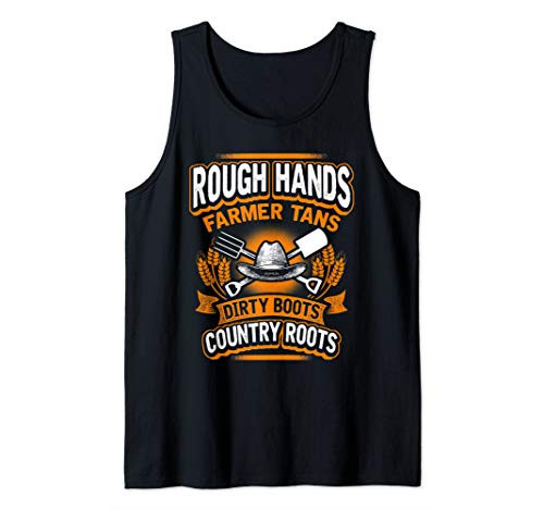 ROUGH HANDS FARMER TANS Funny Farmers Farming Tank Top