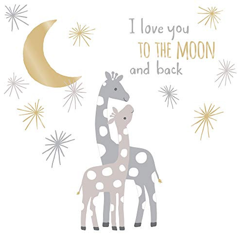 Lambs & Ivy Signature Moonbeams Wall Decals/Appliques - Gray, Gold, Animals Lambs & Ivy Signature Moonbeams Wall Decals/Appliques - Gray, Gold, Animals