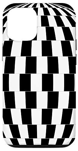 iPhone 12/12 Pro Unique Black And White Checks Optical Illusion Case