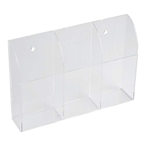 Remote Storage Box,Wall Mount Transparent Acrylic Remote Control Holder Case Storage Holder for Air Conditioner Stereo TV Remote Control(3 Case)