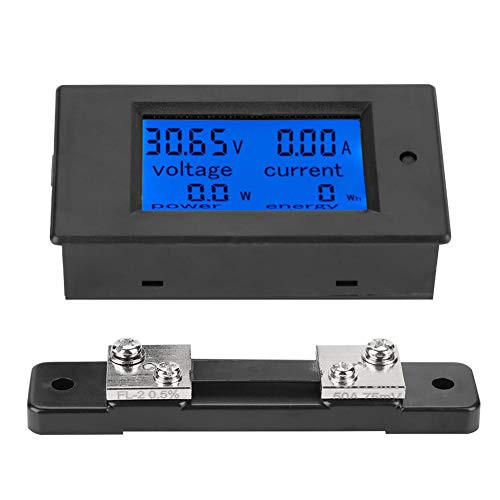 ?????????? ??????Voltage Current Tester,PZEM-051 DC 6.5-100V Digital Electric Power Energy Voltage Current Meter,with Power Alarm Threshold, Overload Alarm Function(50A Current Shunt)