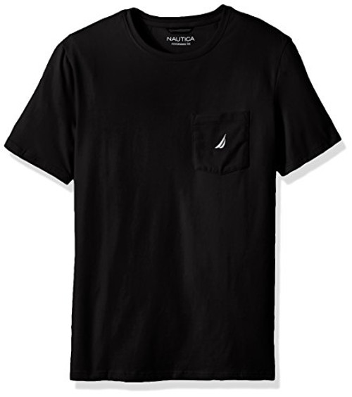 Nautica Men's Big  and  Tall Solid Crew Neck Short Sleeve Pocket T-Shirt, True Black, 4X Big Nautica Men's Big  and  Tall Solid Crew Neck Short Sleeve Pocket T-Shirt, True Black, 4X Big