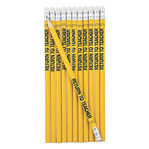 Fun Express Return to Teacher Pencil - 24 Pieces - Educational and Learning Activities for Kids Fun Express Return to Teacher Pencil - 24 Pieces - Educational and Learning Activities for Kids