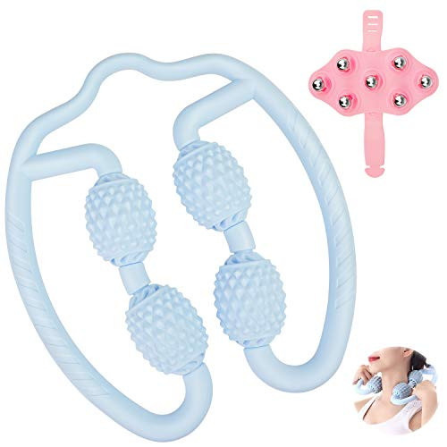 Muscle Roller, Massage Roller for Legs Thigh Neck Arm Deep Tissue, Handheld Foam Roller Deep Massage Tool for Relieve Muscle Soreness, Stiffness and Tight Muscles, Leg Rollers Stick