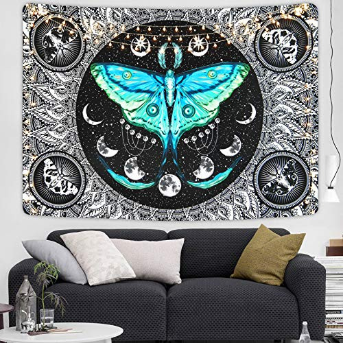 Moth Tapestry Moon Phase Tapestry Psychedelic Eyes Tapestry Moon and Stars Tapestry Black and White Tapestry Wall Hanging for Room(59.1 x 82.7 inches) Moth Tapestry Moon Phase Tapestry Psychedelic Eyes Tapestry Moon and Stars Tapestry Black and White Tapestry Wall Hanging for Room(59.1 x 82.7 inches)