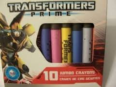 Hasbro Transformers Prime Set of 10 Jumbo Non-Toxic Crayons