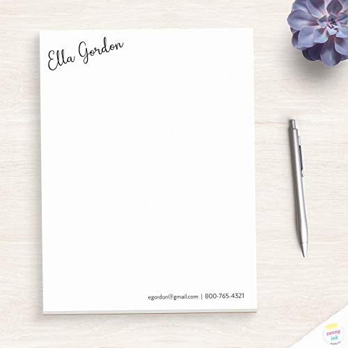 Chic Handwriting Font Customized Notepad - To Do List Pad - Personalized Pad - Writing Paper