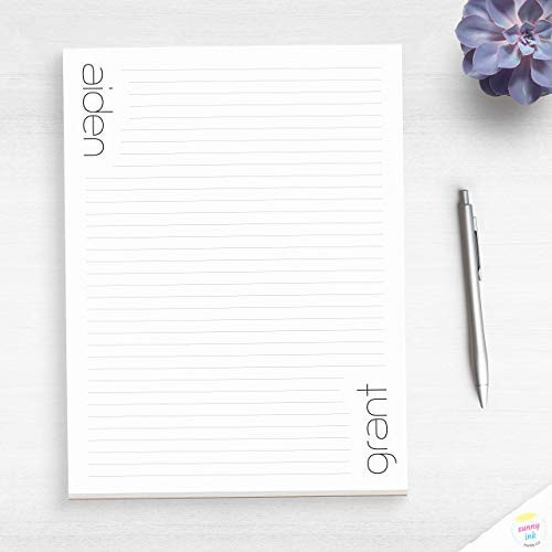 Unique Trendy Thin Line Style Personal Notepad - Notepad For Him - Business Notepad - Modern Writing Paper