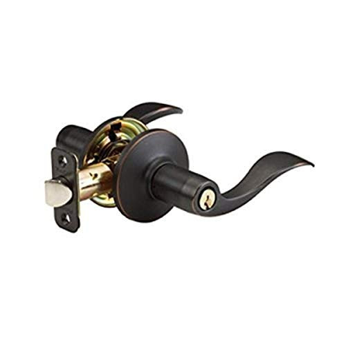 Master Lock WL0112P Wave Lever Keyed Entry Door Lock, Aged Bronze