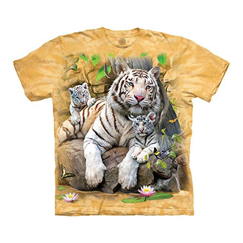 The Mountain unisex adult White Tigers of Bengal T Shirt, Yellow, XX-Large US The Mountain unisex adult White Tigers of Bengal T Shirt, Yellow, XX-Large US