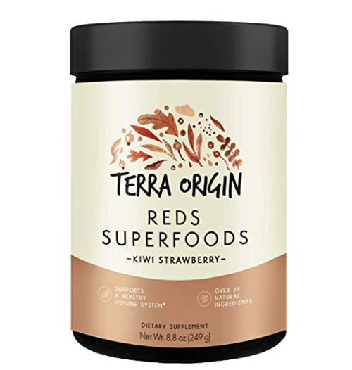 Terra Origin, Red Superfoods, Powder, Kiwi Strawberry, 30 Servings, 35 Natural Ingredients, Antioxidants and Herbs to Support Healthy Immune System Terra Origin, Red Superfoods, Powder, Kiwi Strawberry, 30 Servings, 35 Natural Ingredients, Antioxidants and Herbs to Support Healthy Immune System
