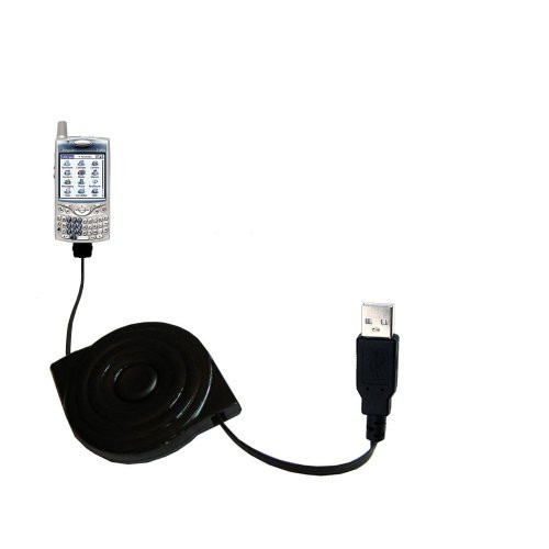 compact and retractable USB Power Port Ready charge cable designed for the Palm Treo 700w and uses TipExchange