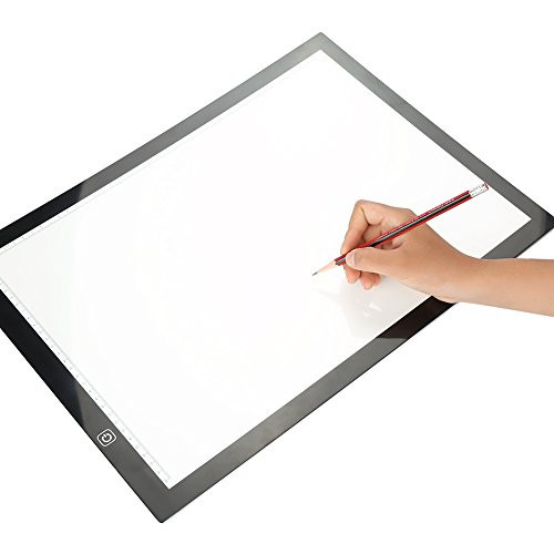 Tracing Light Drawing Board, A3 Ultra-Thin Portable LED Tracing Light Box Light Pad Stencil Drawing Board Pattern Art DesignFor Animation DIY Painting Artists Drawing Sketching