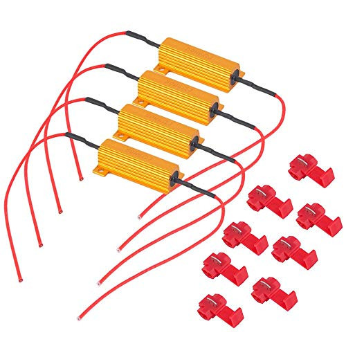 Davitu Cables, Adapters  and  Sockets - 4PCS 50W 6Ohm Car LED DRL Fog Turn Singal Load Resistor for Fix LED Bulb