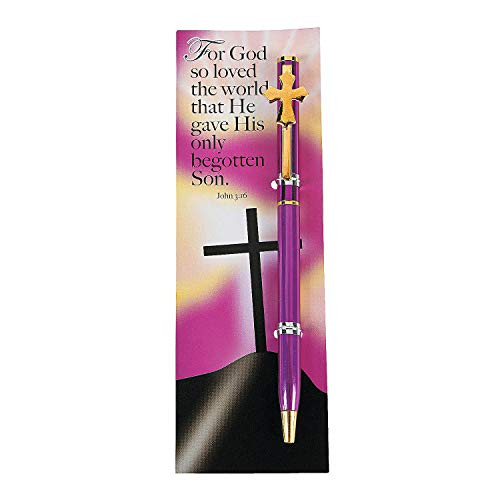 Fun Express - Easter Religious Pen  and  Bookmark Sets for Easter - Stationery - Pens - Basic - Easter - 12 Pieces