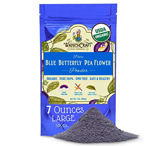 Butterfly Pea Flower Powder Blue Matcha Tea Natural Food Coloring 100percent USDA Organic GMO Free Gluten Free No Artificial Dyes Plant-Based Colors 7 Oz. (Powder 200g Bags) Butterfly Pea Flower Powder Blue Matcha Tea Natural Food Coloring 100percent USDA Organic GMO Free Gluten Free No Artificial Dyes Plant-Based Colors 7 Oz. (Powder 200g Bags)