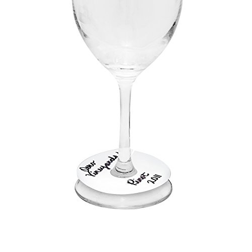 Oenophilia Blank Wine Glass Stemtags - Set of 100, Wine Glass Drink Markers for Cocktails, Martinis, Champagne Flutes Fits Around Stem