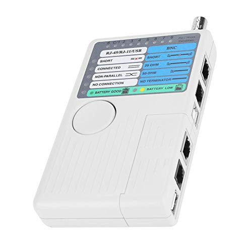 Network Cable Tester LAN Cable Test 4-in-1 Remote LAN Network Measurement Device USB BNC For UTP STP, RJ11 RJ45 Cable Tester