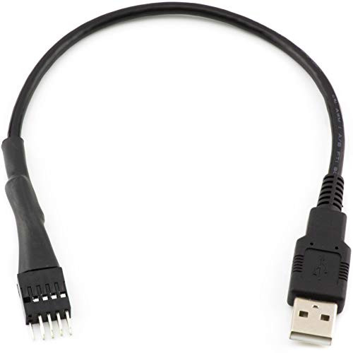 CRJ 9-Pin USB IDC Dupont Male Header to Single USB 2.0 Type A Male Cable
