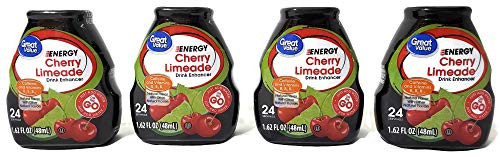 Great Value Energy Cherry Limeade Drink Enhancer, 1.62 oz(Pack of 4) Great Value Energy Cherry Limeade Drink Enhancer, 1.62 oz(Pack of 4)
