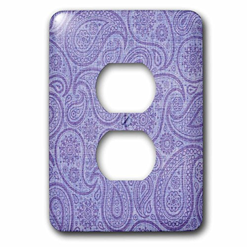 3dRose Lsp_99381_6 Fun Lavender Paisley Pattern- Fashion 2 Plug Outlet Cover